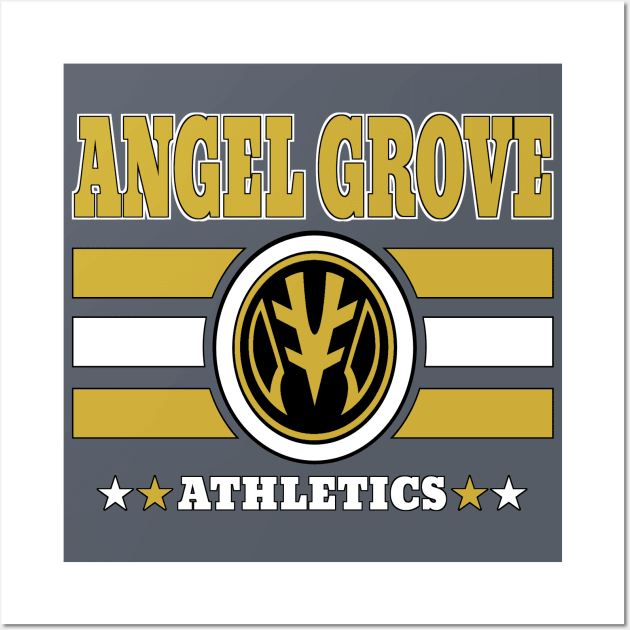 Angel Grove Athletics - White Wall Art by Vitalitee